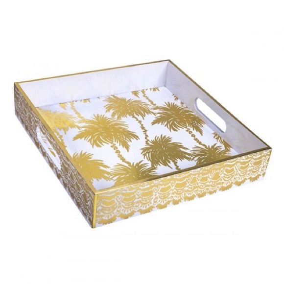 Lilly Pulitzer Other - Lilly Pulitzer Metallic Palms Lacquer Tray
